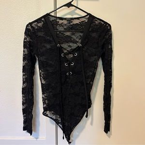 Long Sleeve Lace Bodysuit